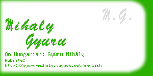 mihaly gyuru business card