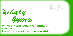 mihaly gyuru business card